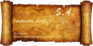 Swoboda Azár névjegykártya